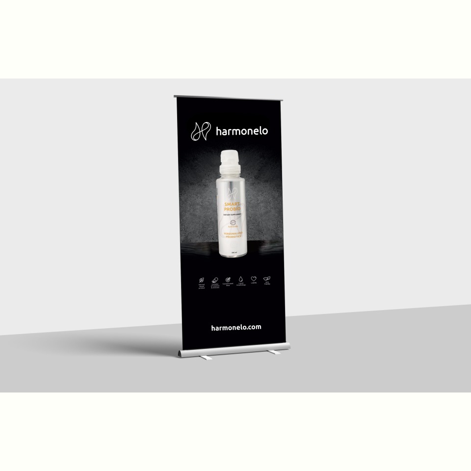 Advertising roll-up Probiotics made to measure